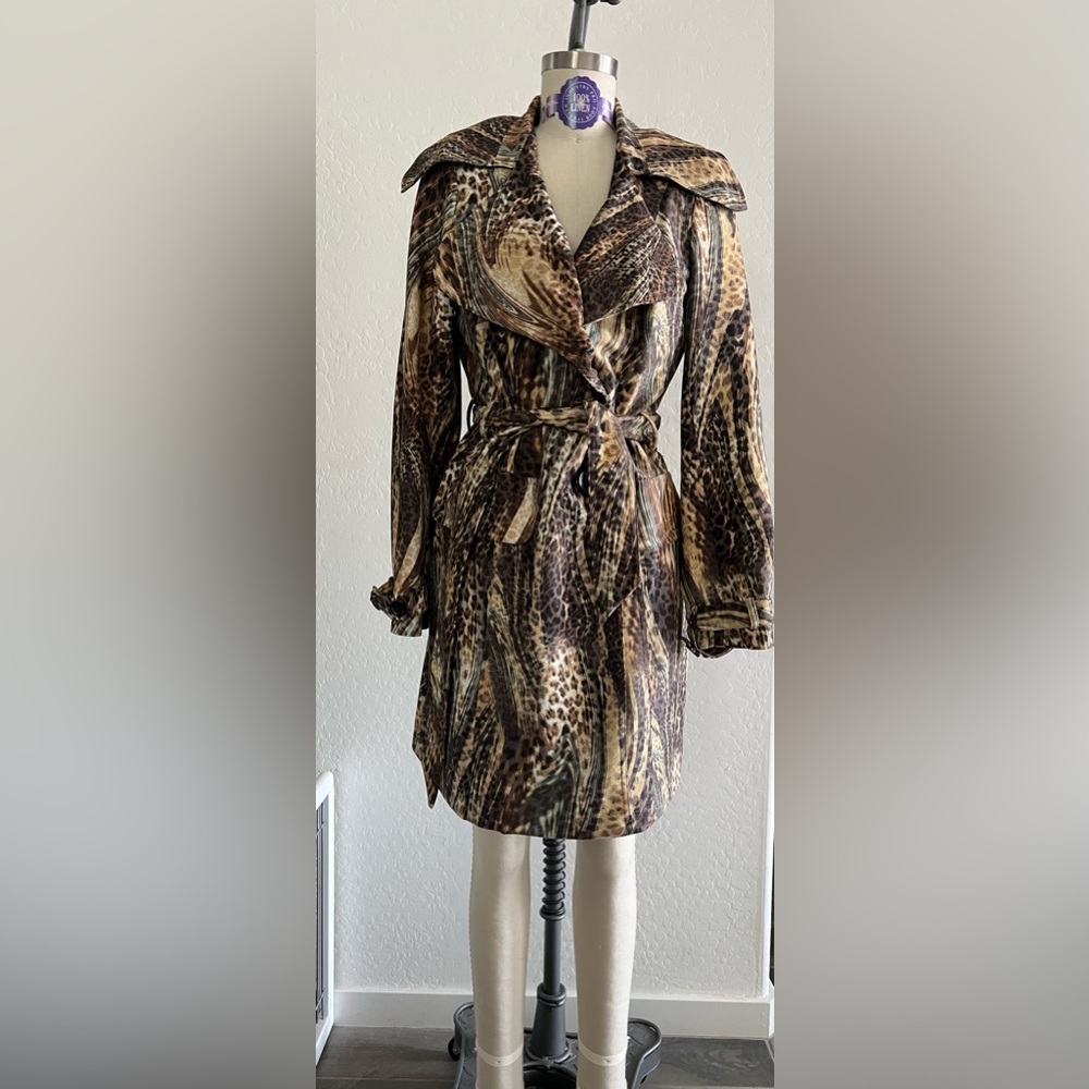 Animal print Trench Coat by Alberto Makali size 10